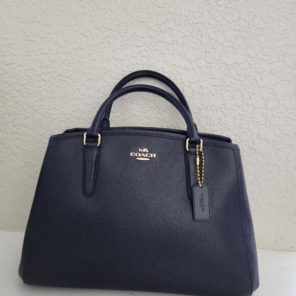 Like New Coach Margot Black Leather Shoulder Bag Purse - Picture 3 of 16